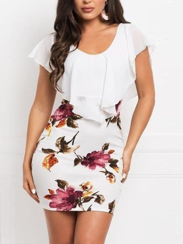 Elegant Bloom Bodycon Dress