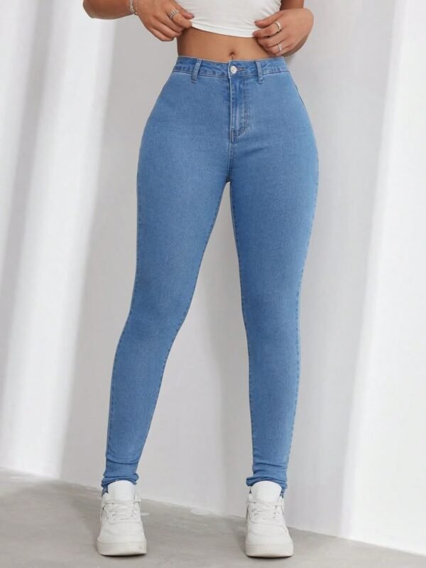 Light Blue High-Waisted Skinny Jeans